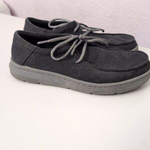 Ariat Men's Size 8 D Hilo Charcoal Casual Shoes - Lace Up Moc Toe - Ariat Shoe
